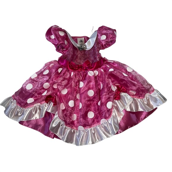 Disney Other - Disney Minnie Mouse Pink Polka Dot Costume‎ Dress Girls Size 2 Up to 92cm